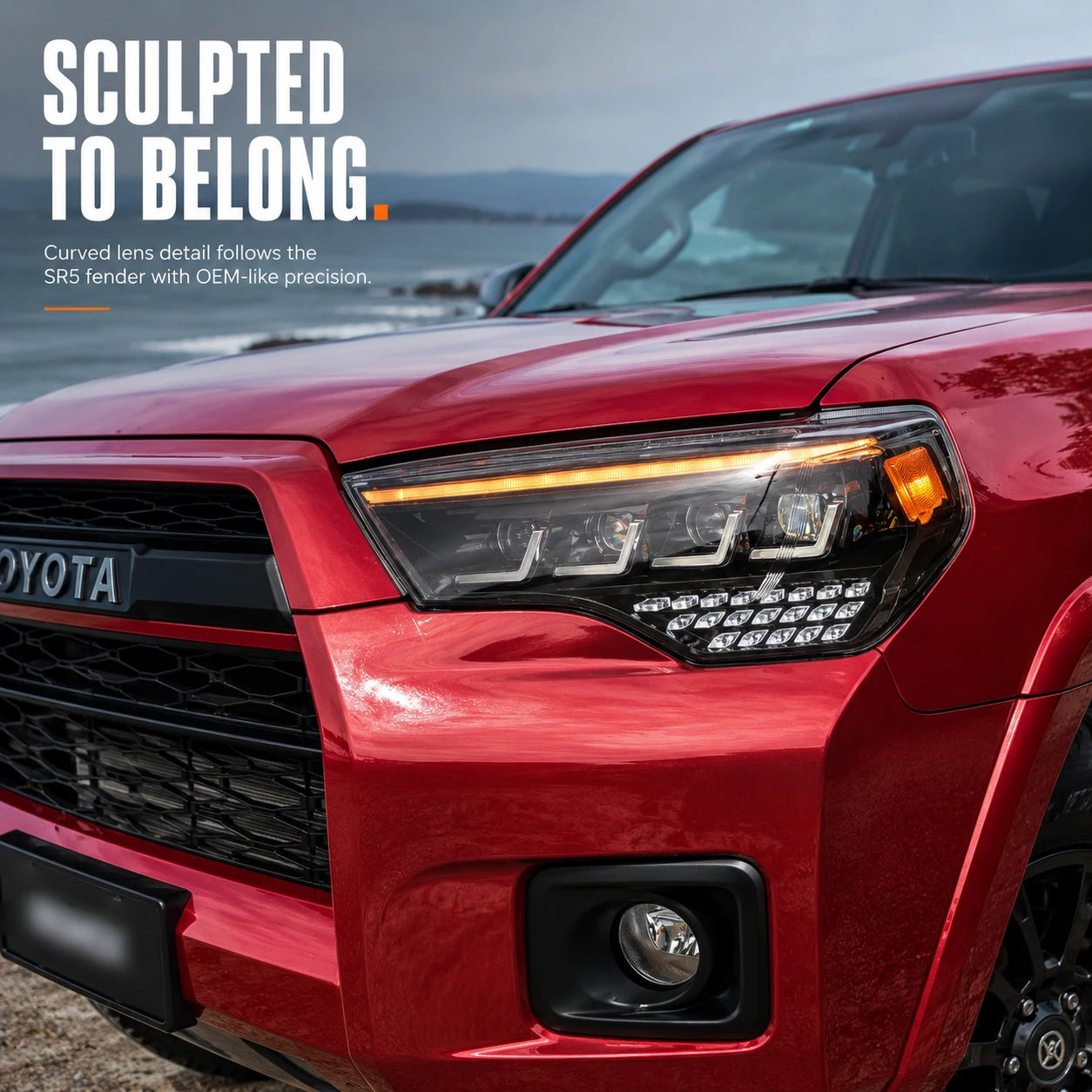 2014-2024 Toyota 4Runner LED Projector Headlights Assembly — sculpted to belong — H-4RN14-4P