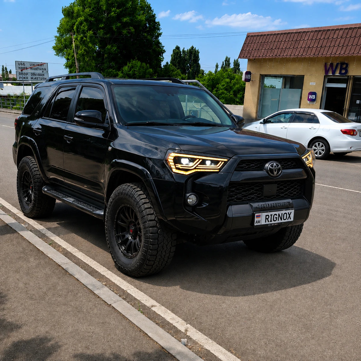 2014-2024 Toyota 4Runner LED Dual Projector Headlights — city street parking — H-4RN14