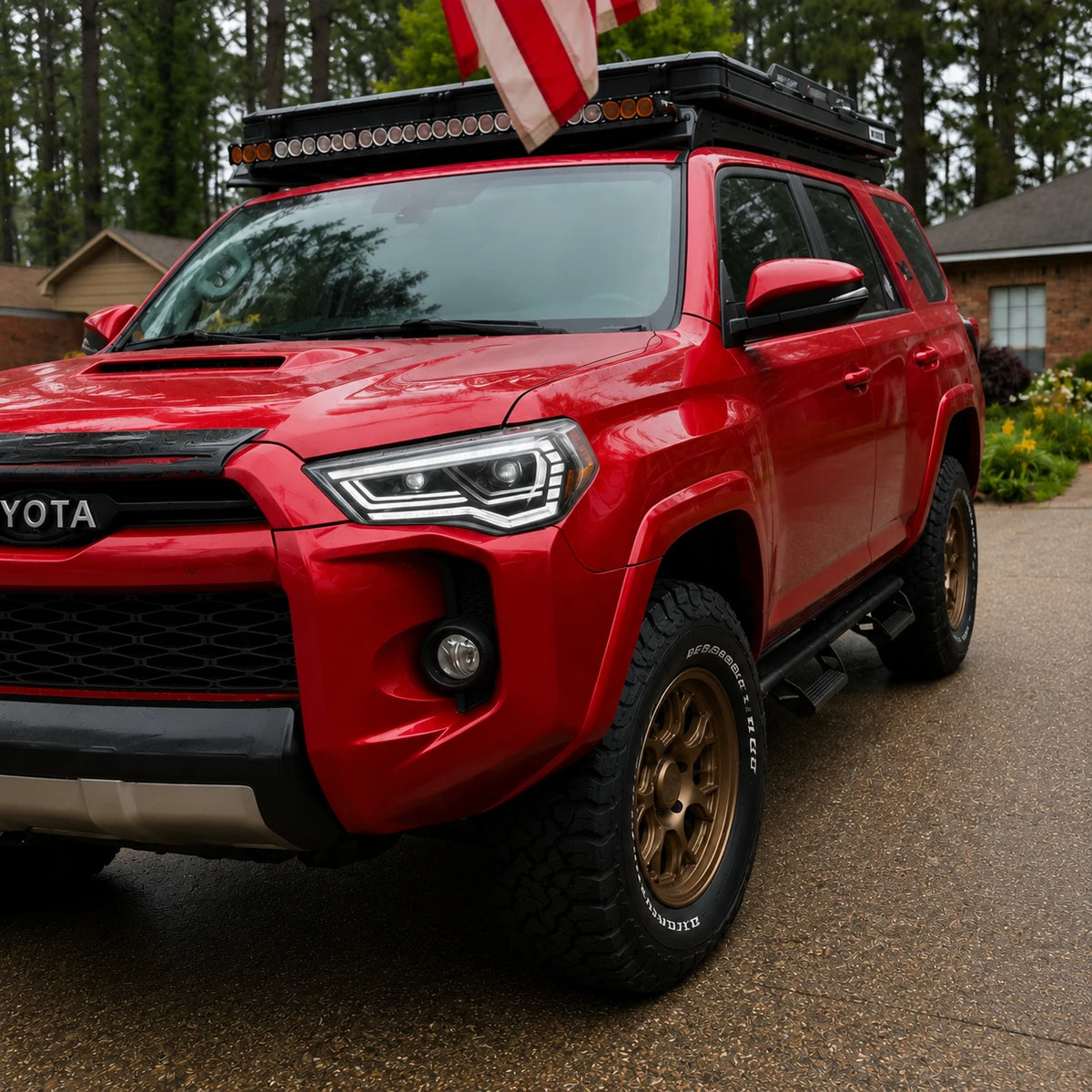 2014-2024 Toyota 4Runner LED Dual Projector Headlights — driveway — H-4RN14