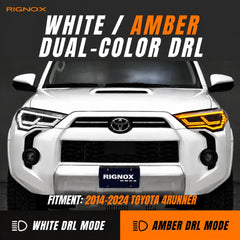 2014-2024 Toyota 4Runner LED Dual Projector Headlights — dual-color DRL — H-4RN14