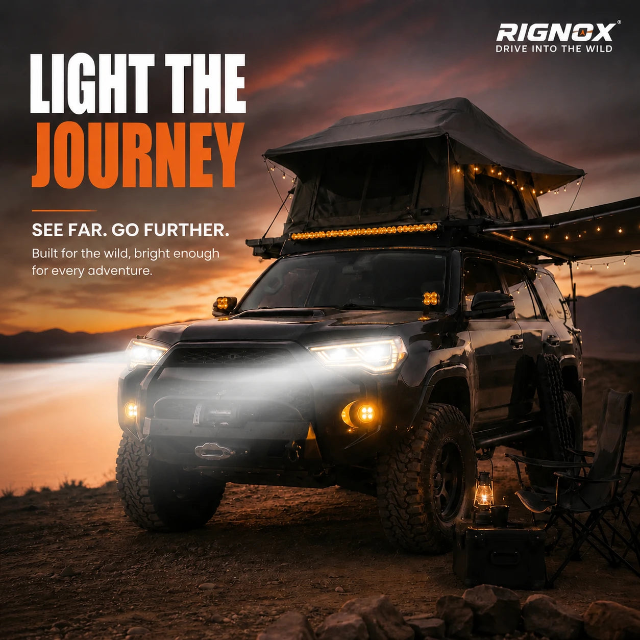 2014-2024 Toyota 4Runner LED Dual Projector Headlights — light the journey — H-4RN14