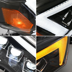 2014-2024 Toyota 4Runner LED Dual Projector Headlights — details close-up — H-4RN14-3P