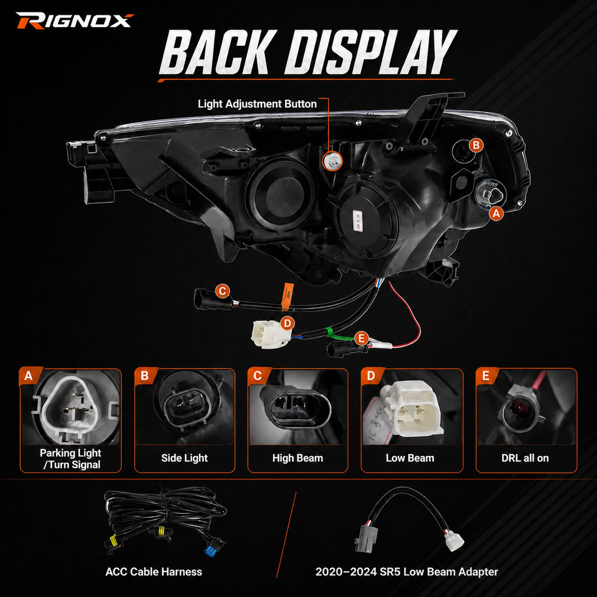 2014-2024 Toyota 4Runner LED Dual Projector Headlights — plug and play  — H-4RN14-3P