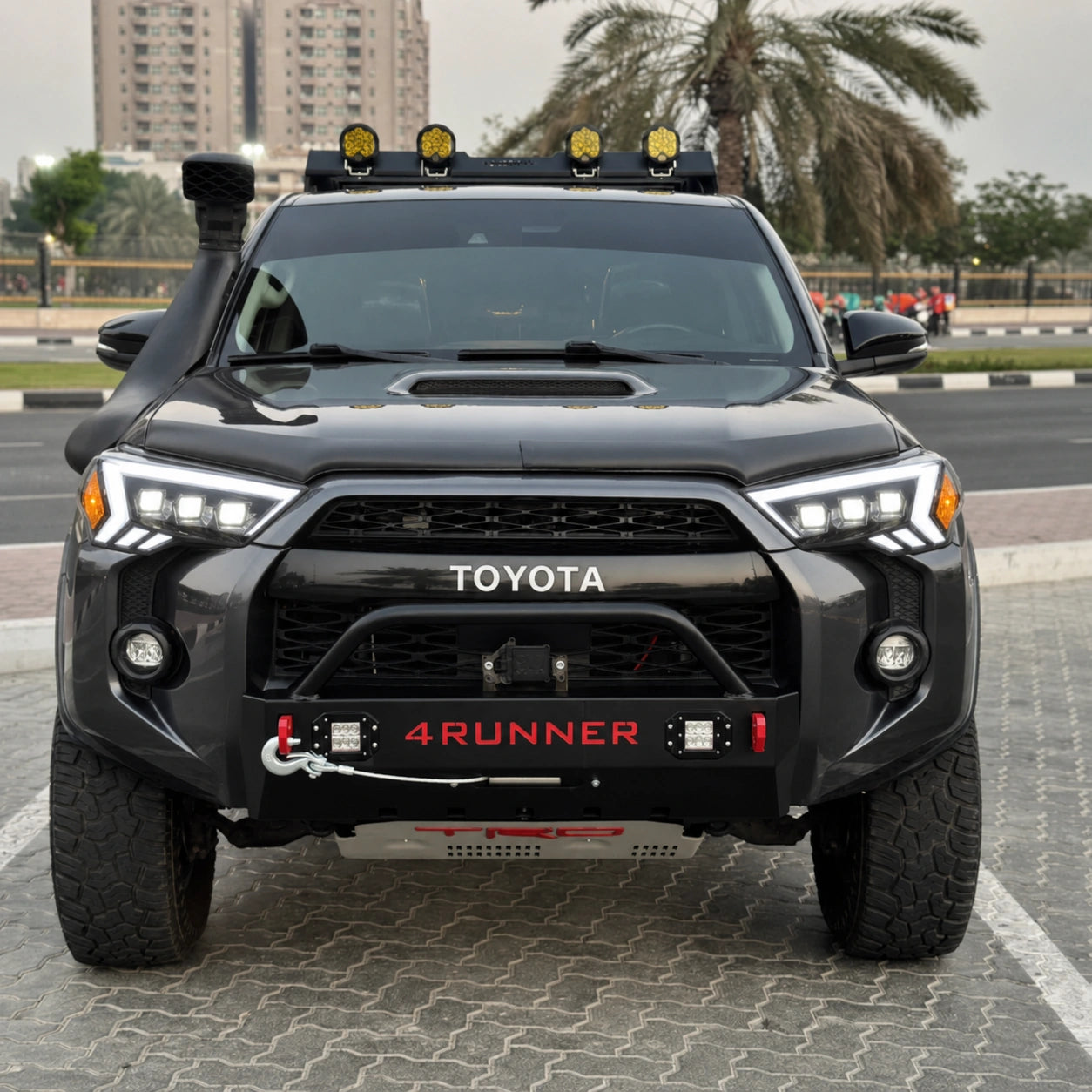 2014-2024 Toyota 4Runner LED Dual Projector Headlights — street parking show — H-4RN14-3P