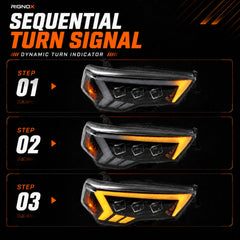 2014-2024 Toyota 4Runner LED Dual Projector Headlights — sequential turn signal — H-4RN14-3P