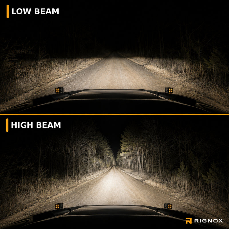 2014-2024 Toyota 4Runner LED Dual Projector Headlights — clear lens sequential low high beam — H-4RN14