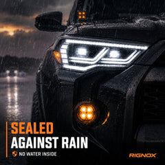 2014-2024 Toyota 4Runner LED Dual Projector Headlights — clear lens sequential rain sealed — H-4RN14