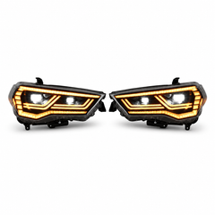 2014-2024 Toyota 4Runner LED Dual Projector Headlights — clear LED projector white background lit minimal — H-4RN14