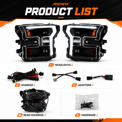 2015-2017 Ford F-150 LED Dual Projector Headlights — product list — H-F150-15