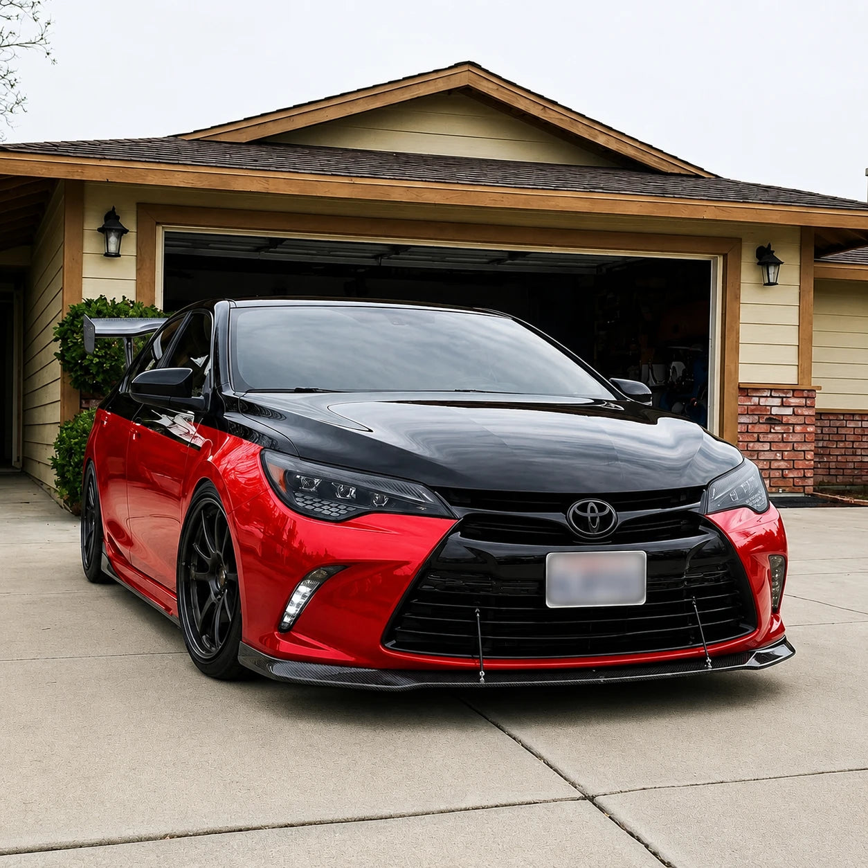 2015-2017 Toyota Camry LED Triple Projector Headlights Assembly — aggressive parking look — H-CAM15-A