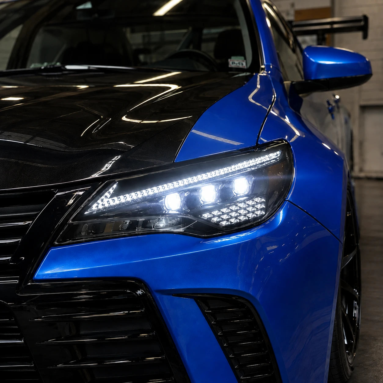 2015-2017 Toyota Camry LED Triple Projector Headlights Assembly — light-on garage look — H-CAM15-A