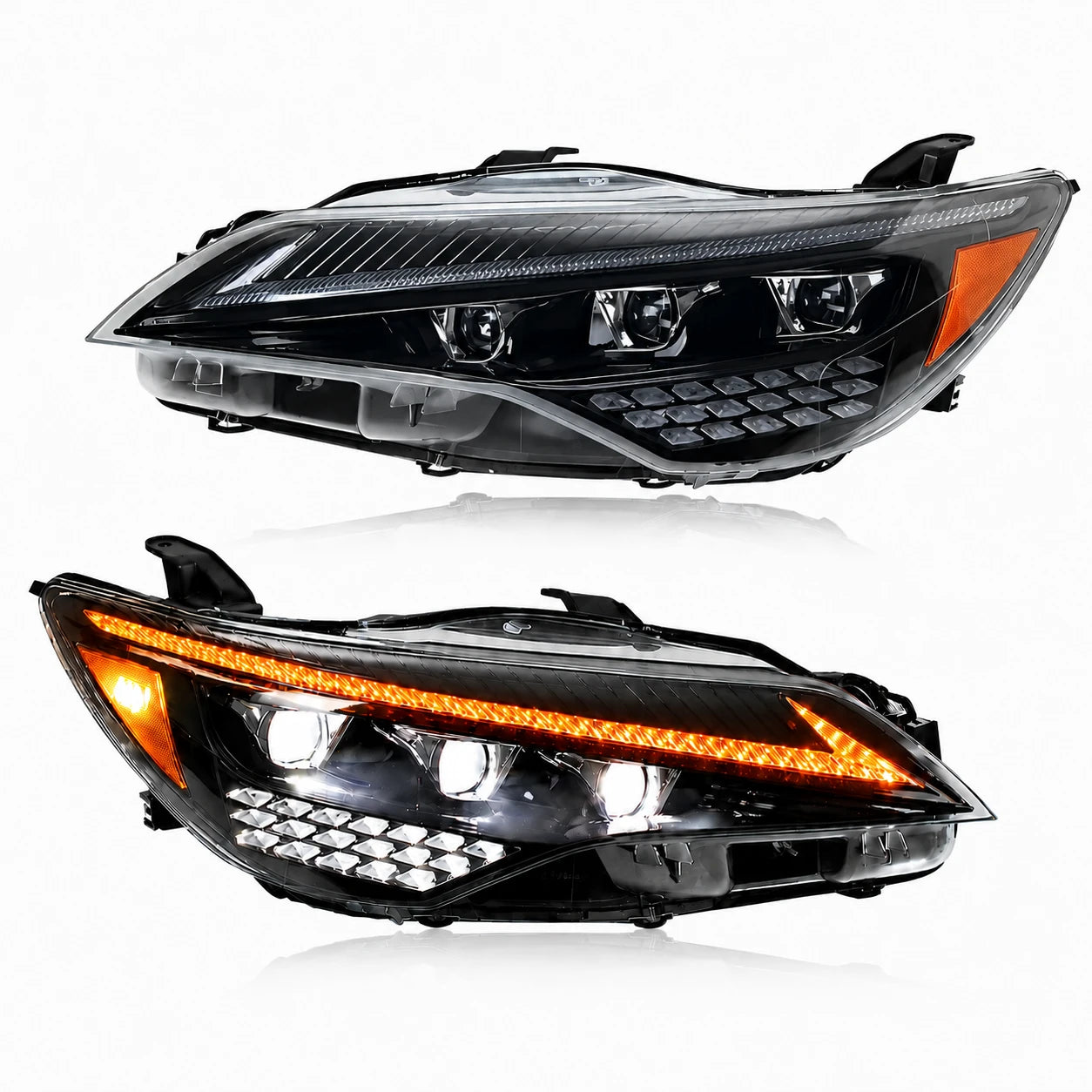 2015-2017 Toyota Camry LED Triple Projector Headlights Assembly — main product view — H-CAM15-A