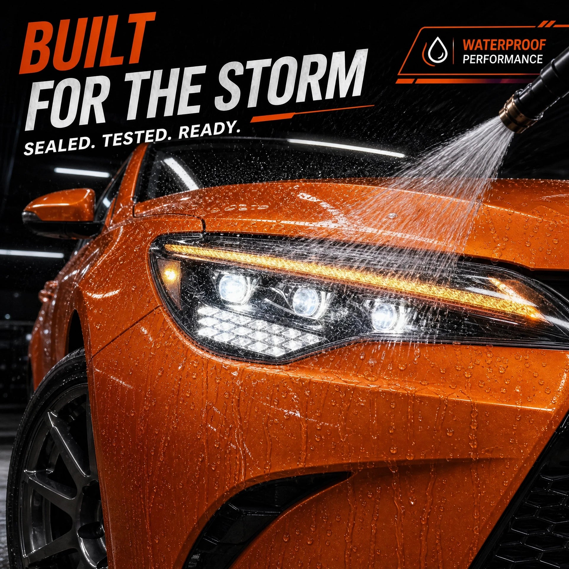 2015-2017 Toyota Camry LED Triple Projector Headlights Assembly — built for the storm — H-CAM15-CW