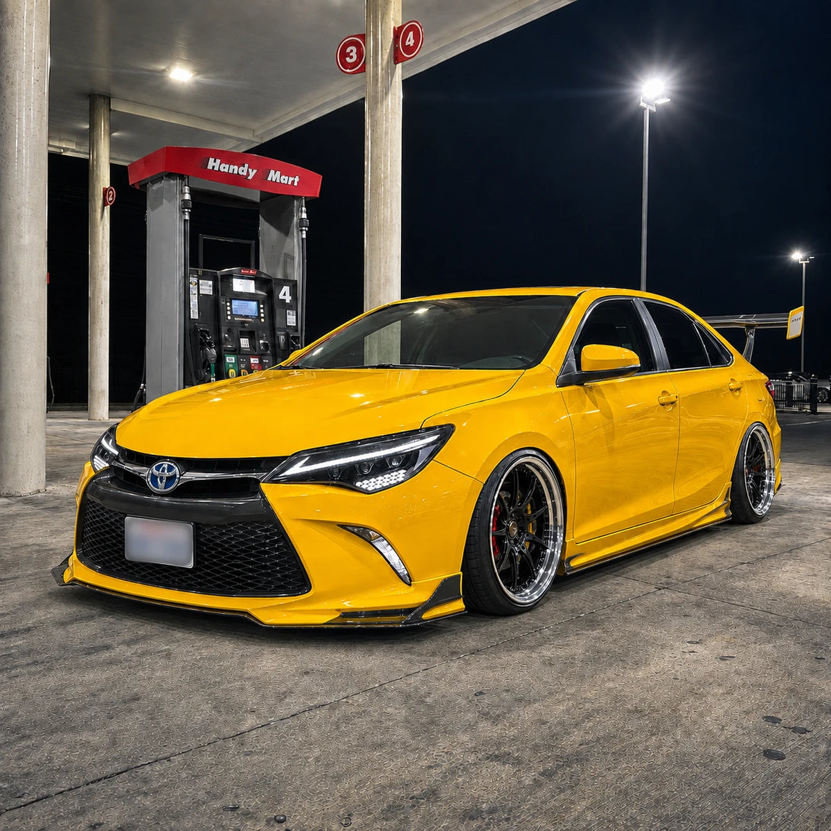 2015-2017 Toyota Camry LED Triple Projector Headlights Assembly — light-on gas station look — H-CAM15-CW