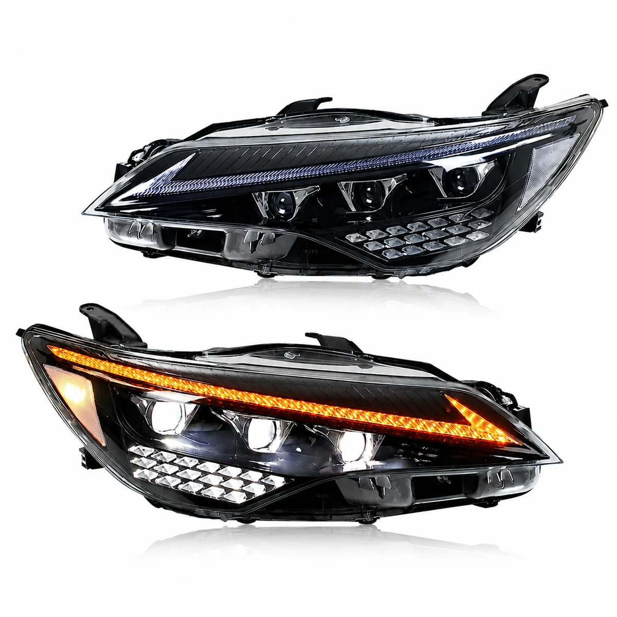 2015-2017 Toyota Camry LED Triple Projector Headlights Assembly — main product view — H-CAM15-CW