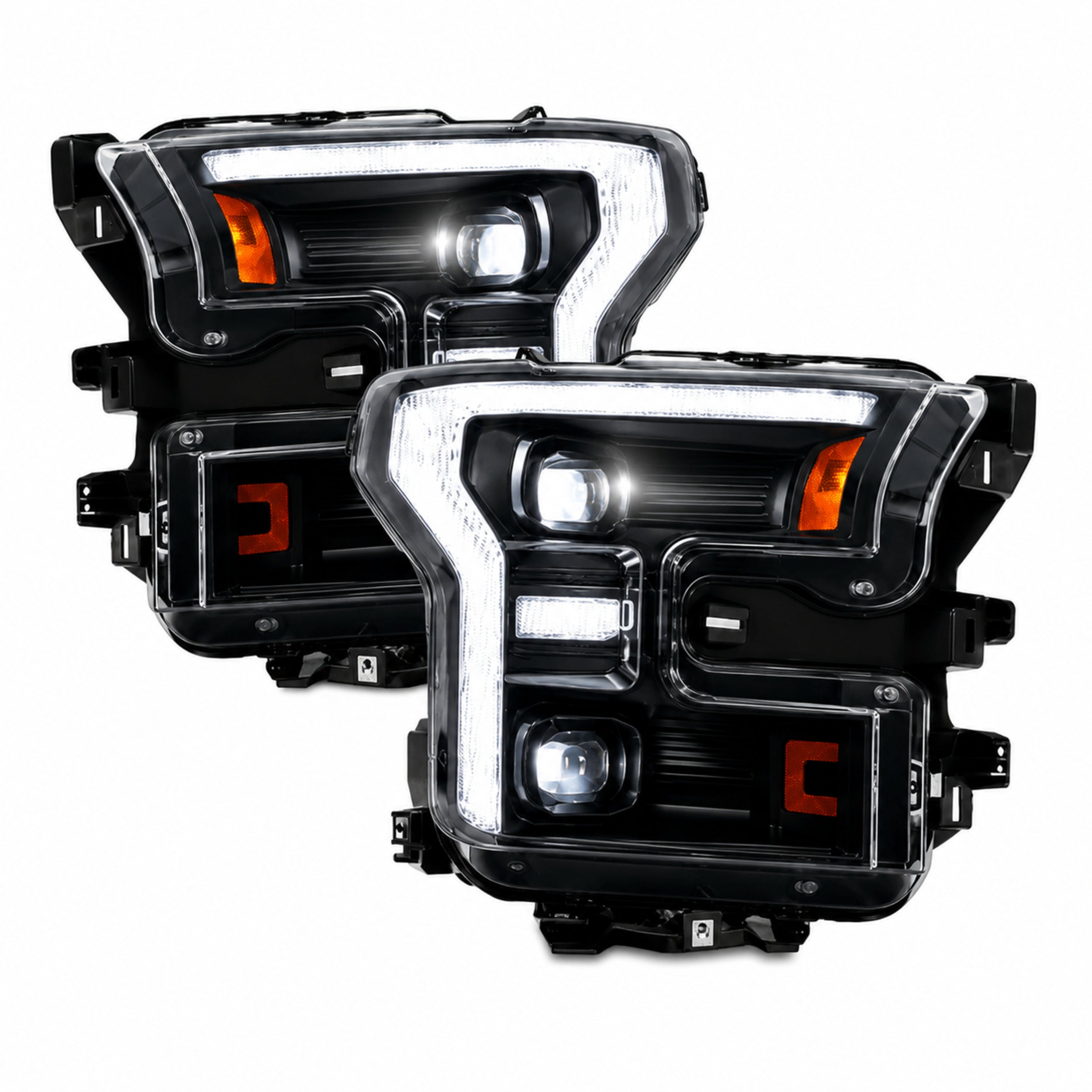 2015-2017 Ford F-150 LED Projector Headlights | C-Shaped DRL, Sequential Turn Signal