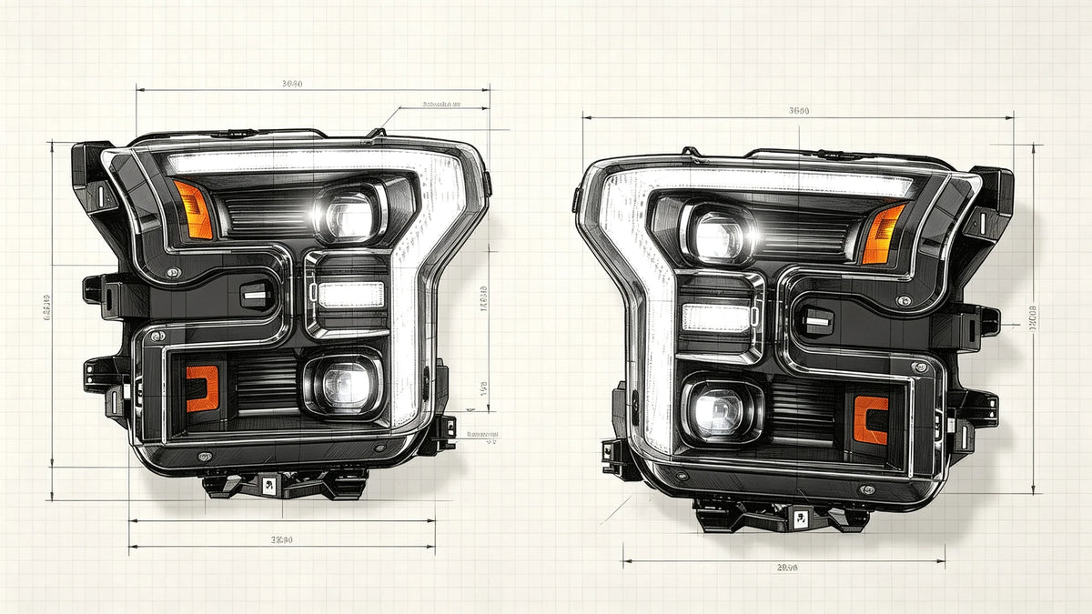 2015-2017 Ford F-150 LED Dual Projector Headlights Assembly