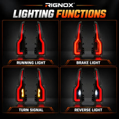 2015-2020 GMC Yukon & Chevrolet Tahoe LED Tail Lights Assembly — running brake turn and reverse light functions — T-YUK15-SR