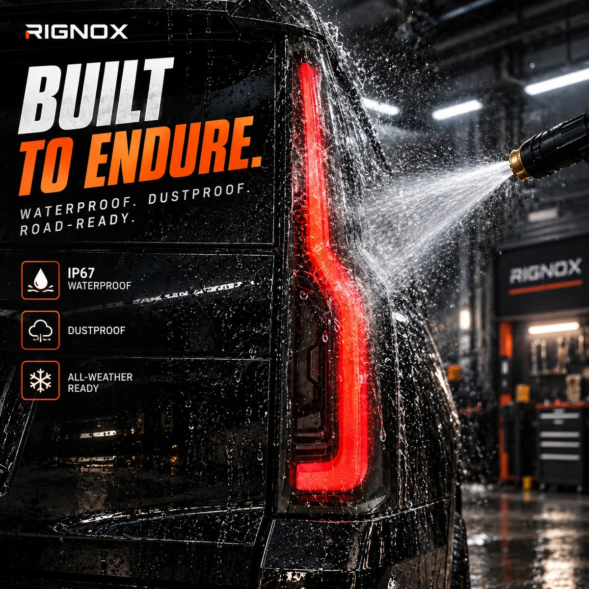 2015-2020 GMC Yukon & Chevrolet Tahoe LED Tail Lights Assembly — waterproof pressure spray test — T-YUK15-SR