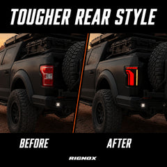 2015-2020 Ford F-150 LED Tail Lights - Smoked White, Sequential Turn Signal-2