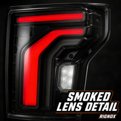 2015-2020 Ford F-150 LED Tail Lights - Smoked White, Sequential Turn Signal-10