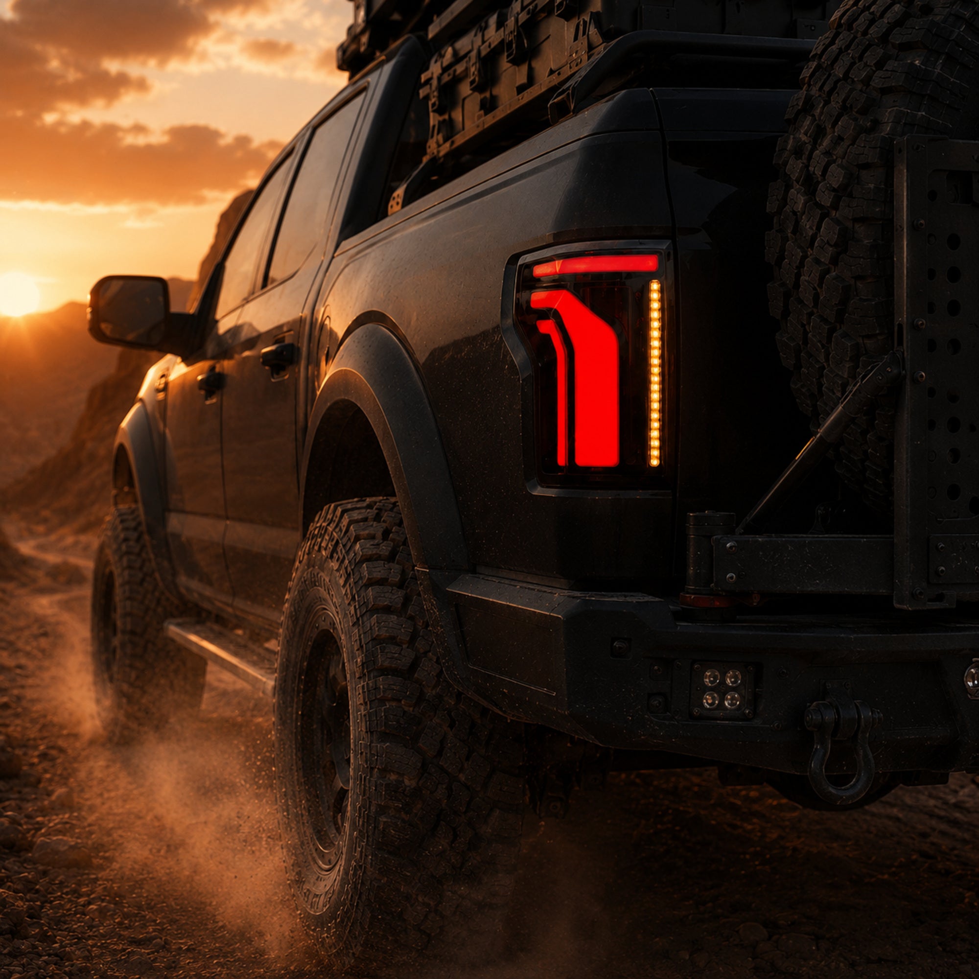 2015-2020 Ford F-150 LED Tail Lights - Smoked White, Sequential Turn Signal-4