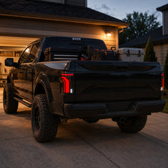 2015-2020 Ford F-150 LED Tail Lights - Smoked White, Sequential Turn Signal-5