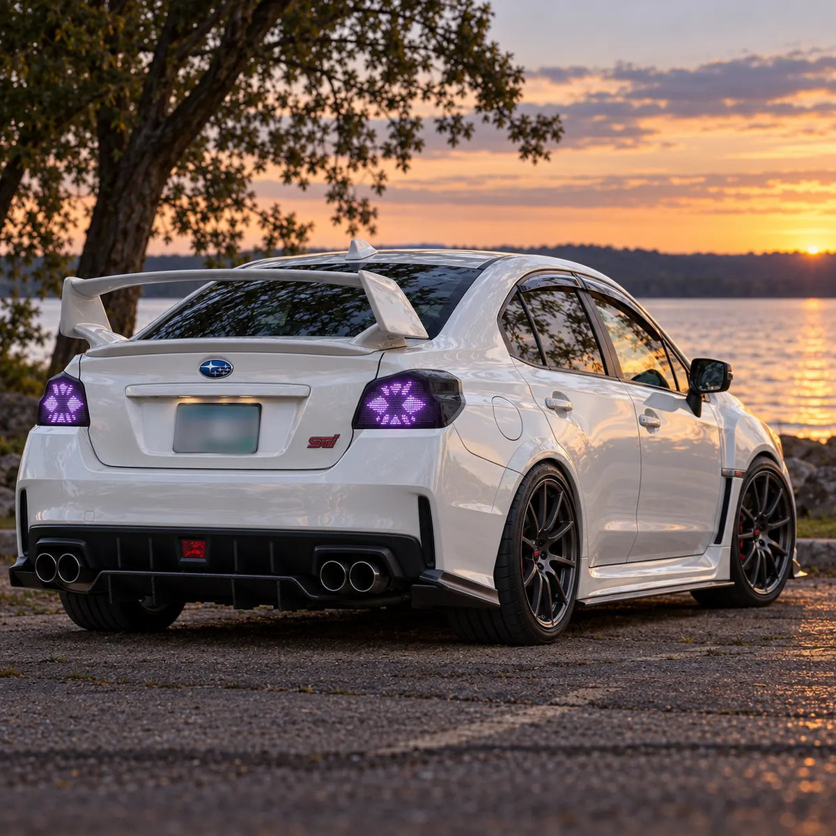 2015-2021 Subaru WRX / STI VA Sequential LED Tail Lights Assembly — Pair — parking in daylight — T-WRX15-D