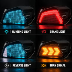 2015-2021 Subaru WRX / STI VA Sequential LED Tail Lights Assembly — Pair — lighting functions — T-WRX15-D