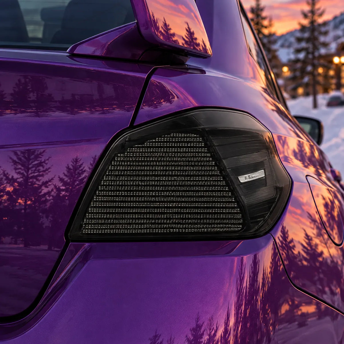 2015-2021 Subaru WRX / STI VA Sequential LED Tail Lights Assembly — Pair — lights-off close-up — T-WRX15-D