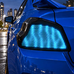 2015-2021 Subaru WRX / STI VA Sequential LED Tail Lights Assembly — Pair — blue matrix close-up — T-WRX15-D