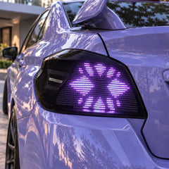 2015-2021 Subaru WRX / STI VA Sequential LED Tail Lights Assembly — Pair — purple pattern close-up — T-WRX15-D