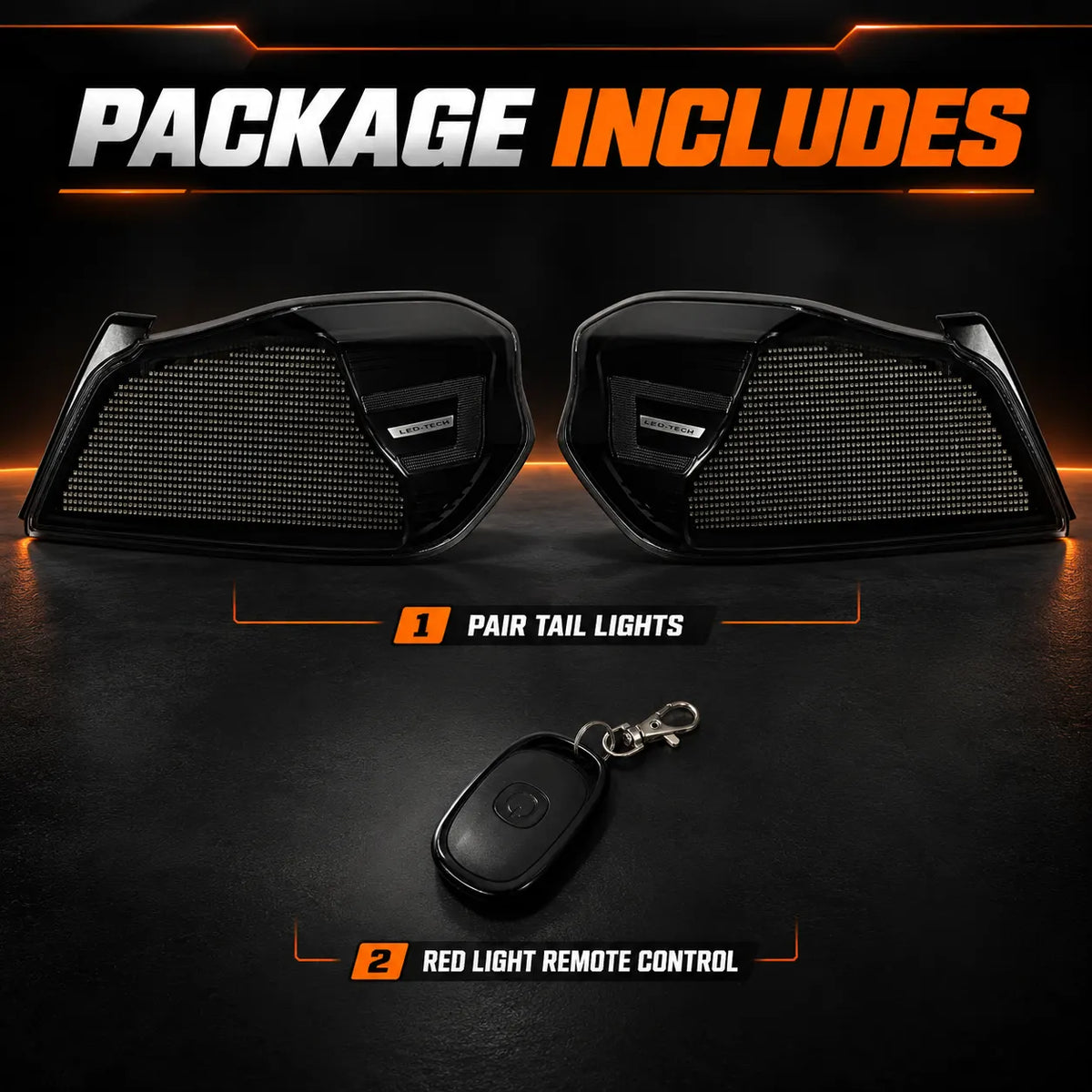 2015-2021 Subaru WRX / STI VA Sequential LED Tail Lights Assembly — Pair — tail lights and remote — T-WRX15-D