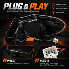 2015-2021 Subaru WRX / STI VA Sequential LED Tail Lights Assembly — Pair — plug-and-play connectors — T-WRX15-D
