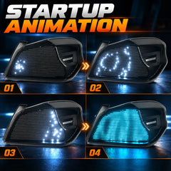 2015-2021 Subaru WRX / STI VA Sequential LED Tail Lights Assembly — Pair — startup animation sequence — T-WRX15-D
