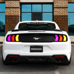2015-2023 Ford Mustang S550 Euro Tri-Bar Sequential LED Tail Lights — parking 1 — T-MUS15-CRGB