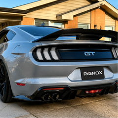 2015-2023 Ford Mustang S550 Euro Tri-Bar Sequential LED Tail Lights — parking 2 — T-MUS15-CRGB