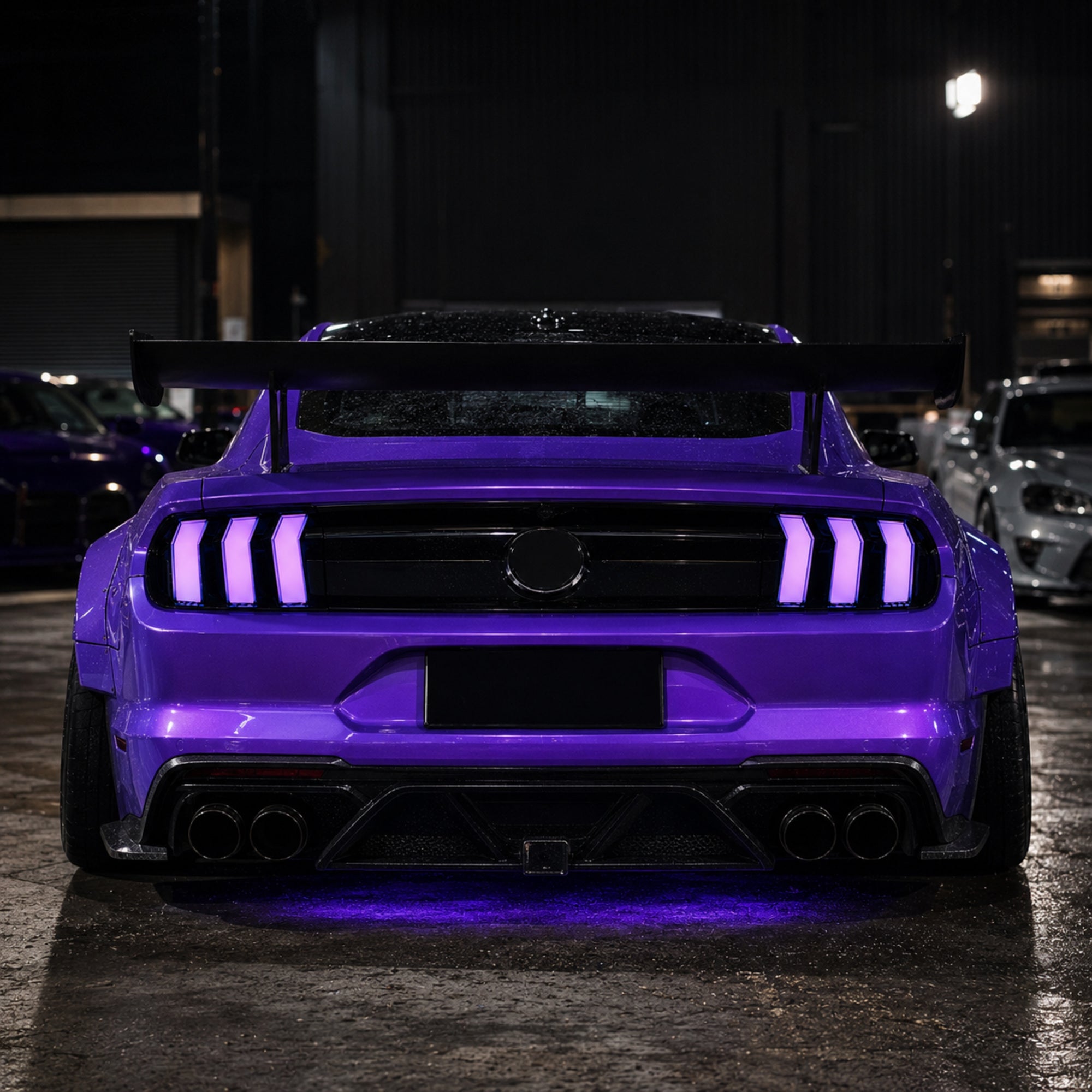 2015-2023 Ford Mustang S550 Sequential LED Tail Lights — euro tri bar sequential LED car meet03 - T-MUS15-SRGB