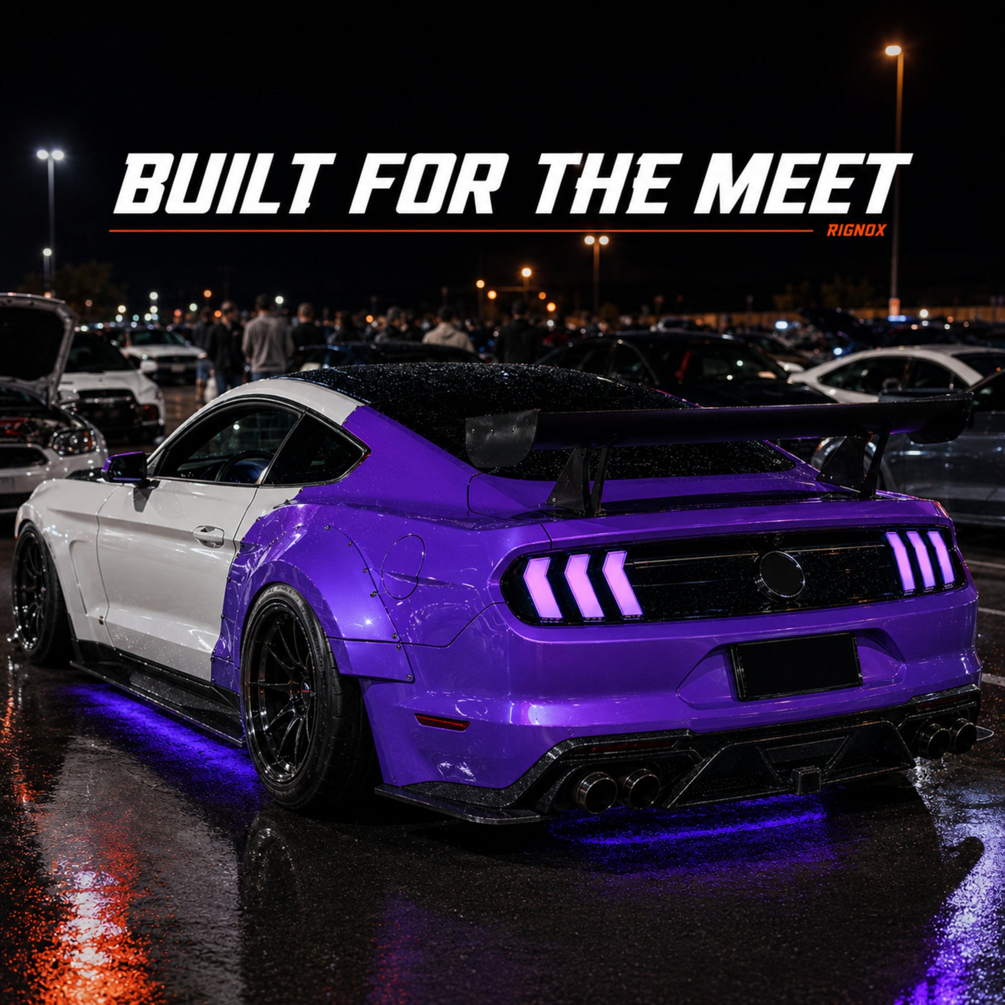 2015-2023 Ford Mustang S550 Sequential LED Tail Lights — euro tri bar sequential LED car meet05 - T-MUS15-CRGB