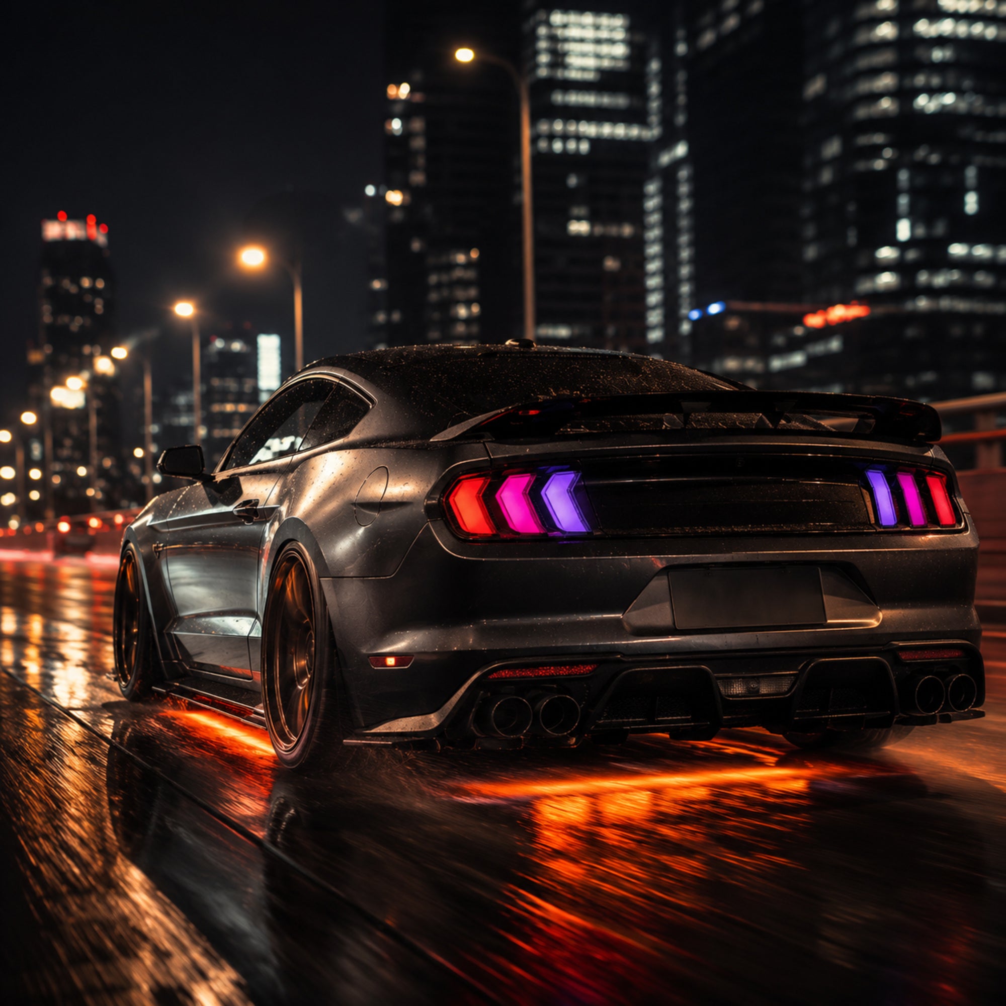 2015-2023 Ford Mustang S550 Sequential LED Tail Lights — smoked rgbsequential rgbnight signature - T-MUS15-SRGB