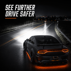 2015-2023 Dodge Charger LED Quad Projector Headlights — quad design white see further drive safer - H-CHA15-CW