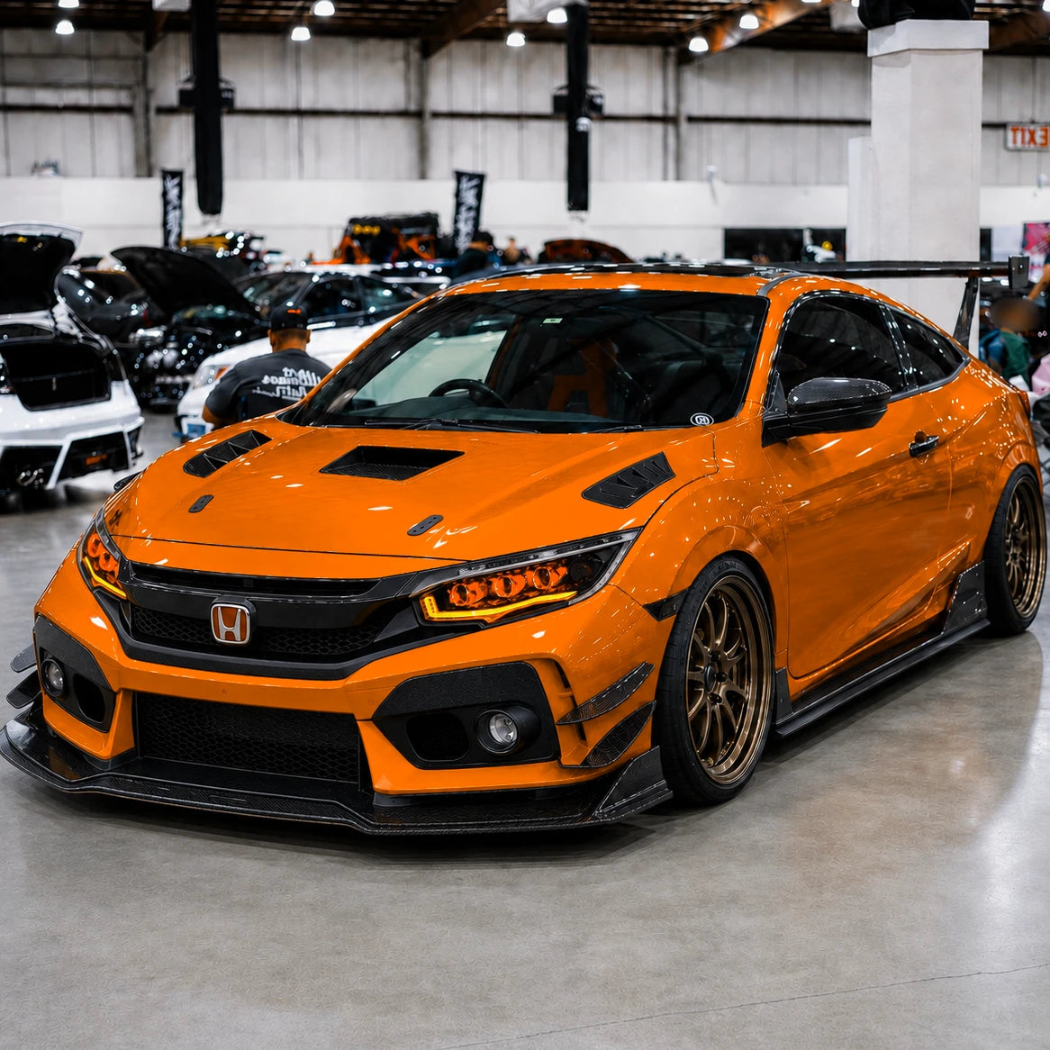 2016-2021 Honda Civic 10th Gen LED Projector Headlights — car meet view — H-CIV10-RGB