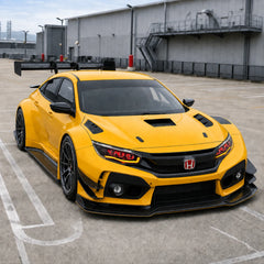 2016-2021 Honda Civic 10th Gen LED Projector Headlights — rooftop parking view — H-CIV10-RGB