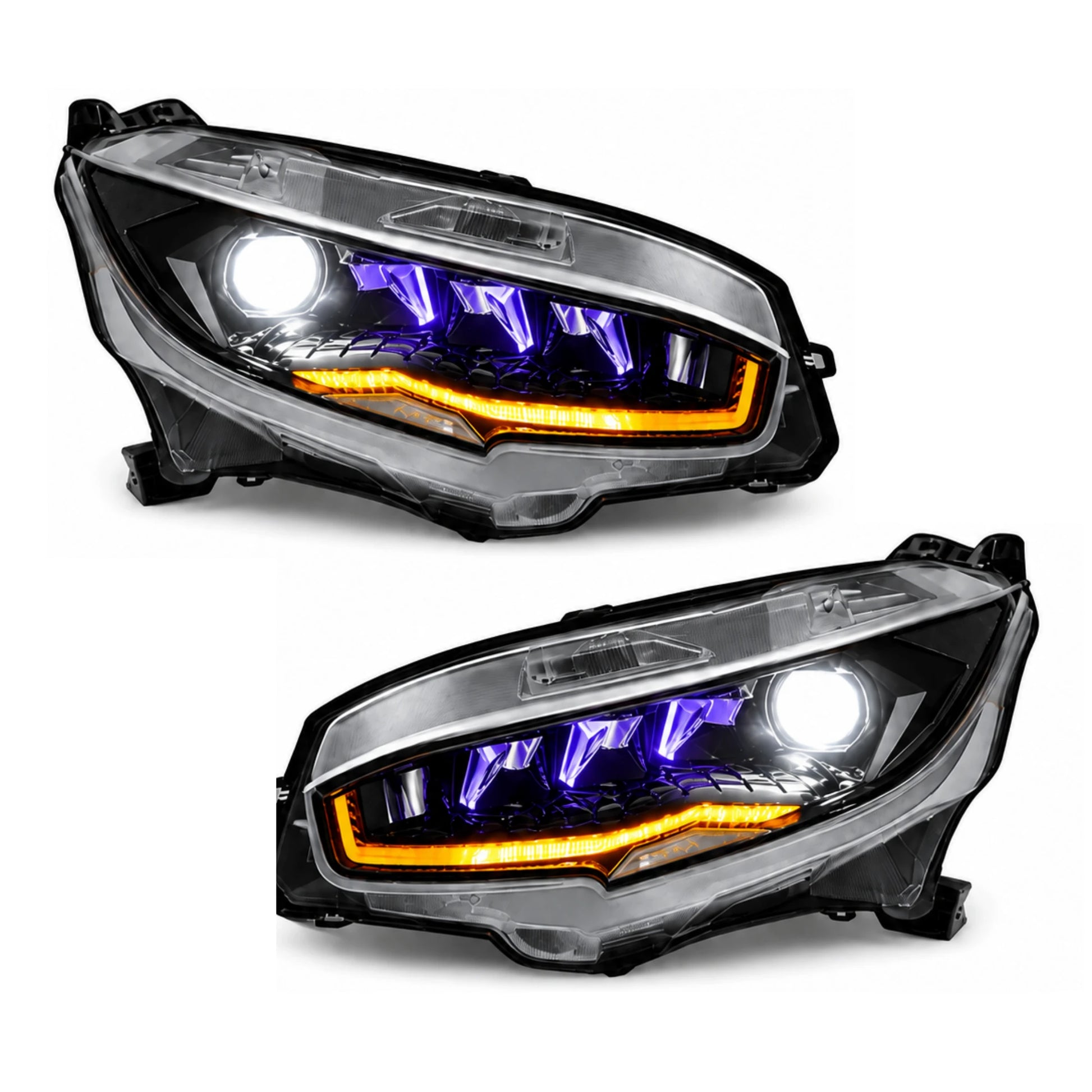 2016-2021 Honda Civic 10th Gen LED Projector Headlights — main product view — H-CIV10-RP