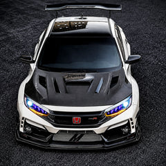 2016-2021 Honda Civic 10th Gen LED Projector Headlights — race style — H-CIV10-RP