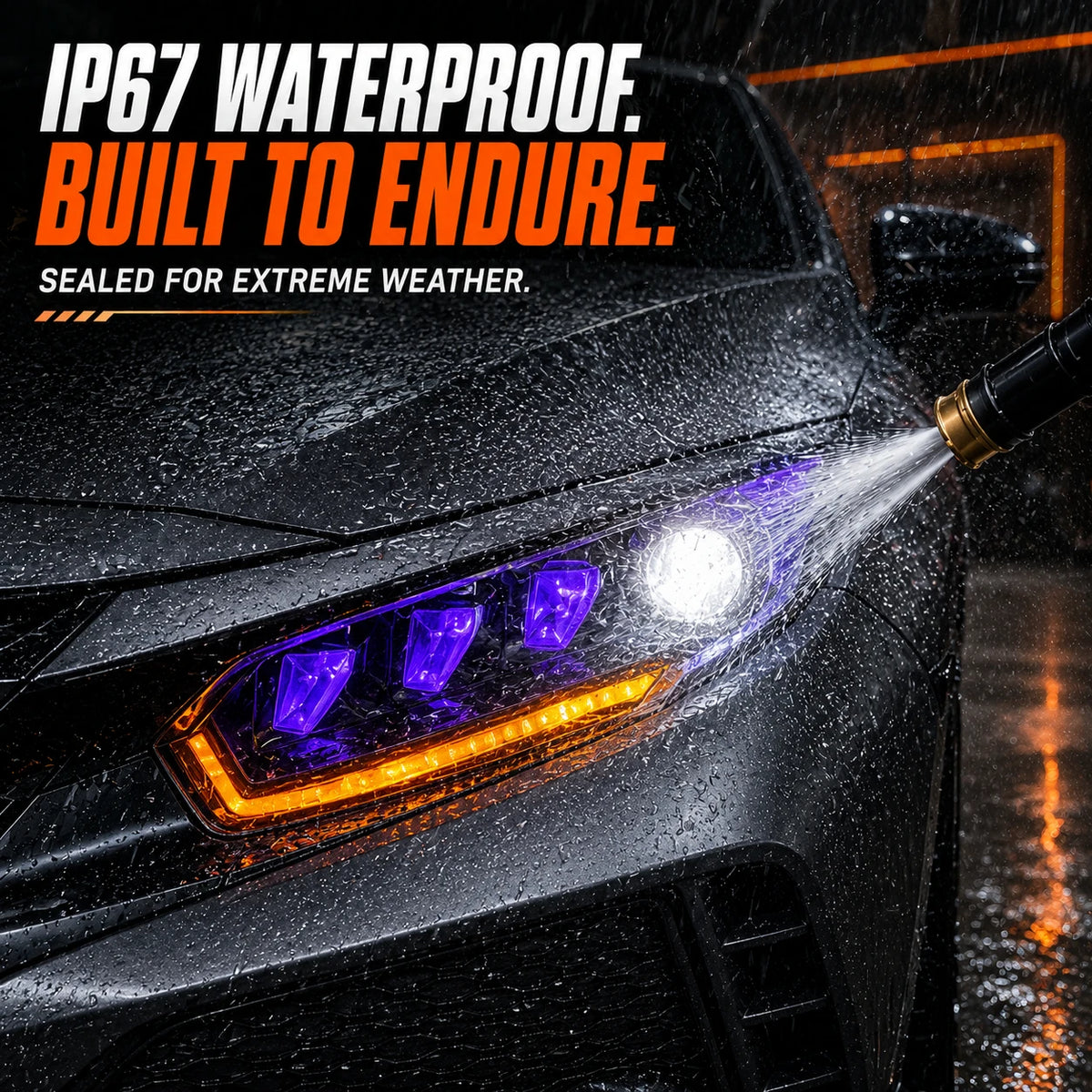 2016-2021 Honda Civic 10th Gen LED Projector Headlights — waterproof — H-CIV10-RP
