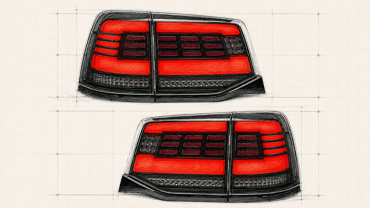 2016-2021 Toyota Land Cruiser 200 Sequential LED Tail Lights Assembly