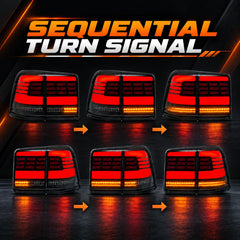 2016-2021 Toyota Land Cruiser 200 Sequential LED Tail Lights Assembly — sequential turn signal — T-LC200-16-SR