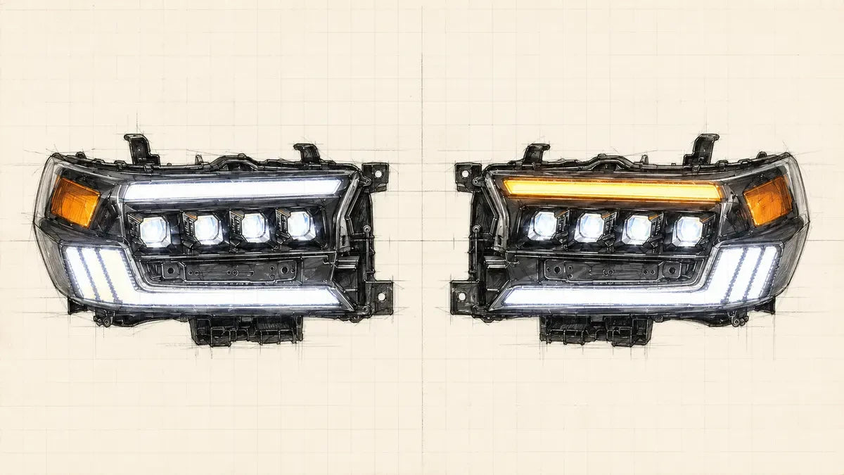 2016-2021 Toyota Land Cruiser 200 LED Quad Projector Headlights Assembly