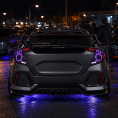 2016-2021 Honda Civic 10th Gen Hatchback LED Tail Lights | Smoke Red / RGB / Digital, Sequential-35